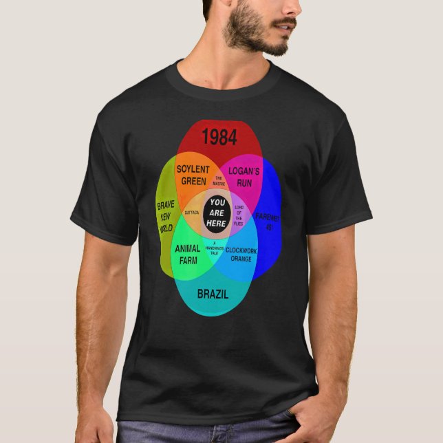 Dystopian Venn Diagram You Are Here Tee (Front)