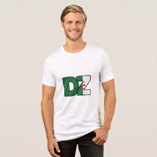 DZ Algeria Flag Letters T-Shirt - Algerian Pride A Tri-Blend Shirt