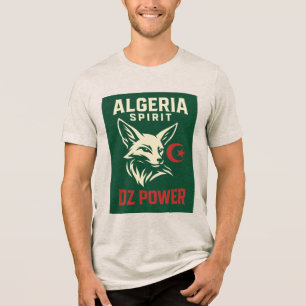 DZ POWER – Algeria Spirit Fennec Design T-Shirt Tri-Blend Shirt