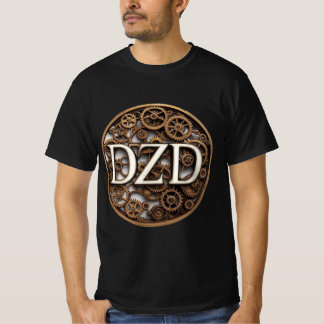 DZD Logo Steampunk Theme Black T-Shirt