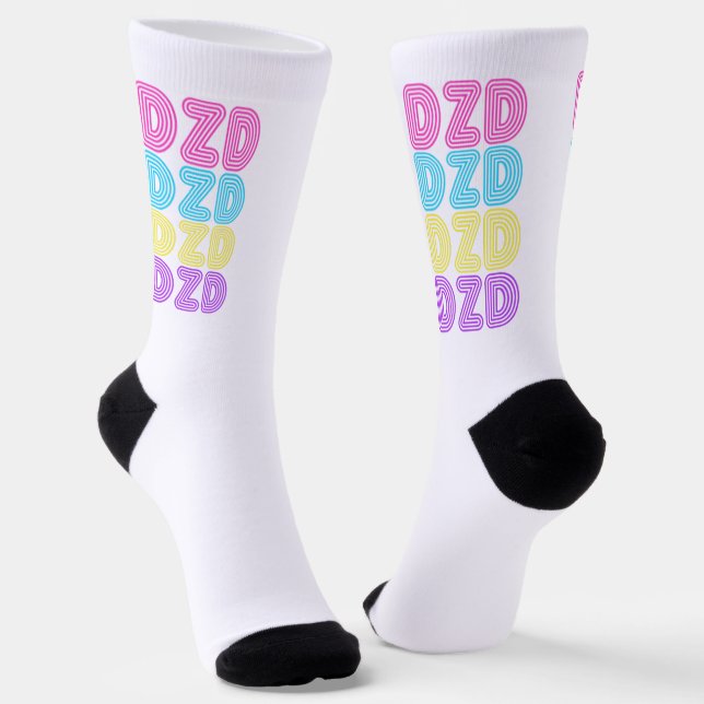 DZD Socks - Classic 80's Retro (Angled)