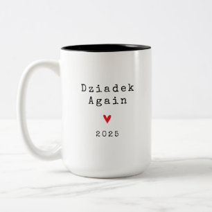 Dziadek Again Pregnancy Announcement Two-Tone Coffee Mug