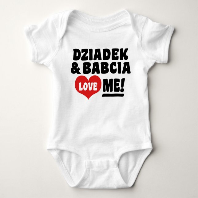 Dziadek & Babcia Love Me Baby Bodysuit (Front)