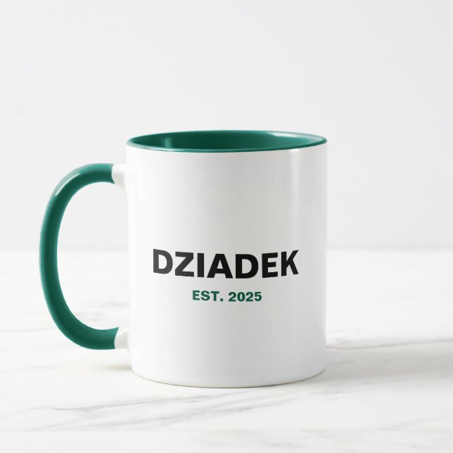 "Dziadek" Est. 2025 – The Perfect Grandpa Gift Mug (Left)