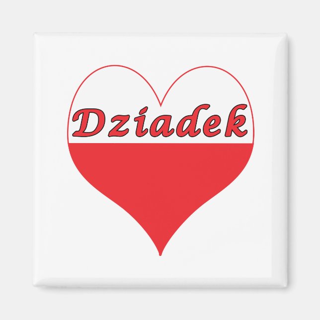 Dziadek Polish Heart Magnet (Front)