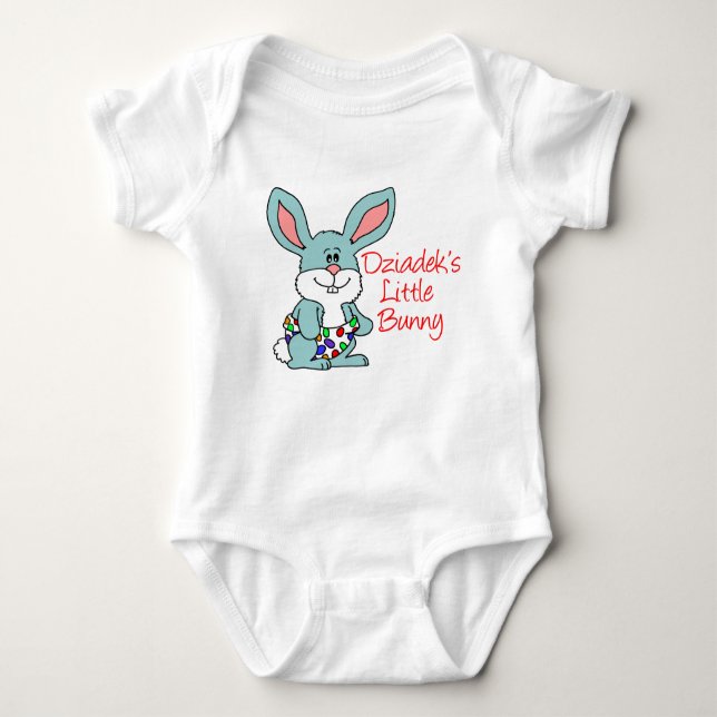 Dziadek's Little Bunny Baby Bodysuit (Front)