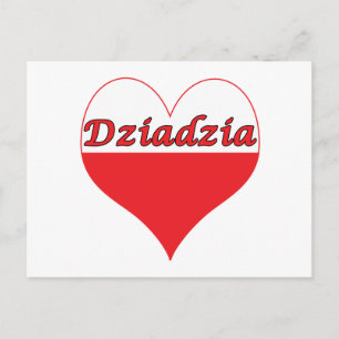 Dziadzia Polish Heart Postcard