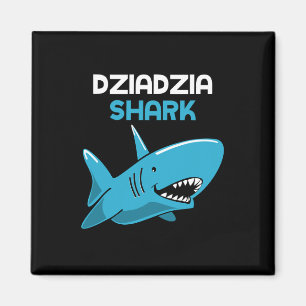 Dziadzia Shark Funny Family Grandpa Magnet