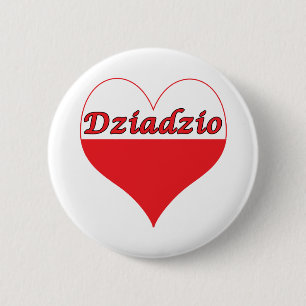 Dziadzio Polish Heart 6 Cm Round Badge