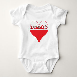 Dziadzio Polish Heart Baby Bodysuit