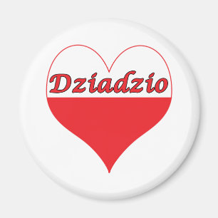 Dziadzio Polish Heart Magnet