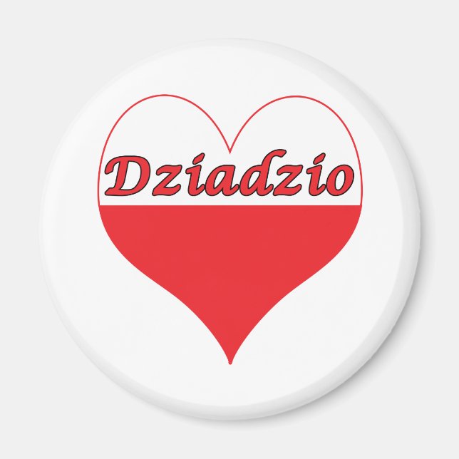 Dziadzio Polish Heart Magnet (Front)