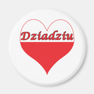 Dziadziu Polish Heart Magnet