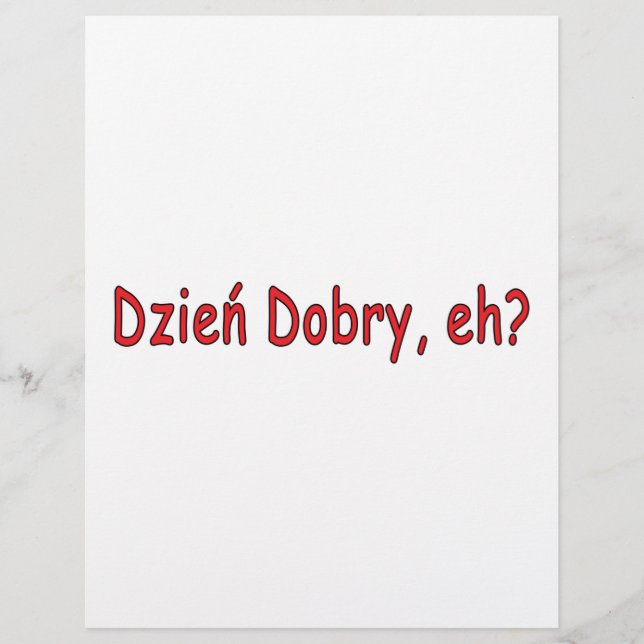 Dzien Dobry, eh? Flyer (Front)