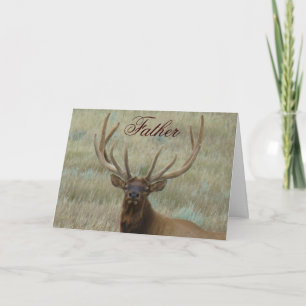 E10 Bull Elk in Velvet Head Shot Card