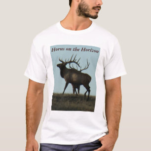 E14 Bull Elk Silhouette Horns on the Horizon T-Shirt