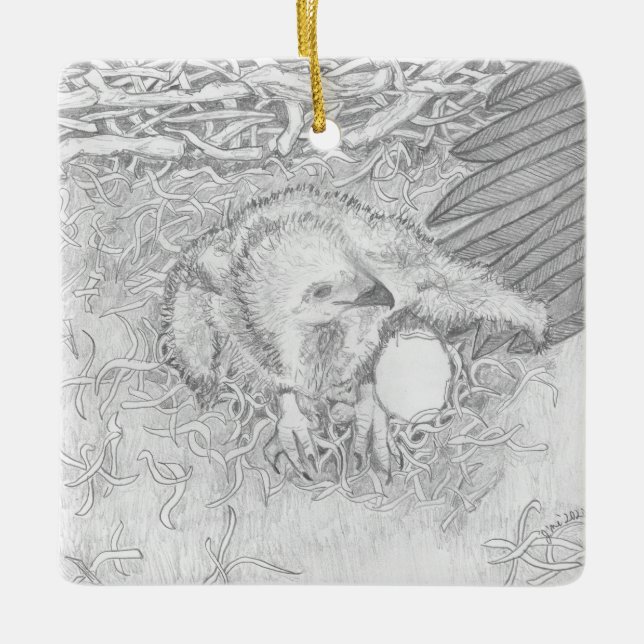 E14 PROTECT WILDLIFE FROM HELLO TO GOODBYE CERAMIC ORNAMENT (Front)