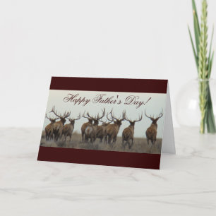 E17 Bull Elk Running Card