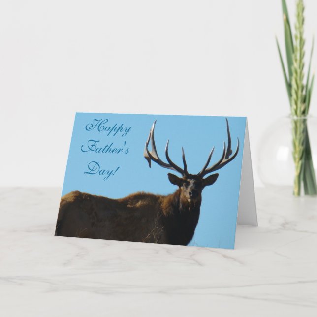 E27 Bull Elk Sky Lined Card (Front)