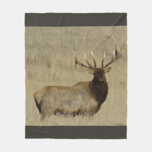 E30 Bull Elk Big Bull Fleece Blanket