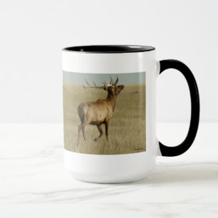 E35 Bull Elk Grass in Horns Mug