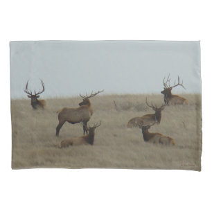 E41 Bull Elk Big Bulls Laying Pillowcase