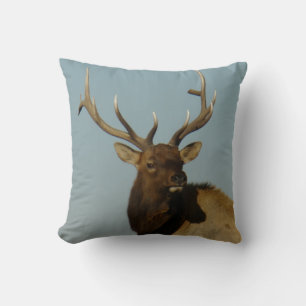 E49 Bull Elk Head and Shoulders Cushion