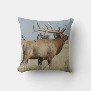 E4 Bull Elk Cushion