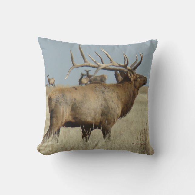 E4 Bull Elk Cushion (Front)