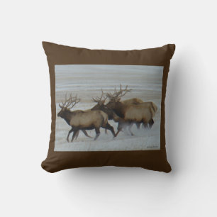E64 Bull Elk Running Cushion