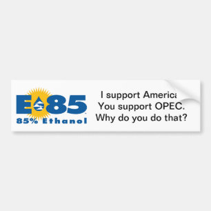 E85 "Support America" bumper sticker