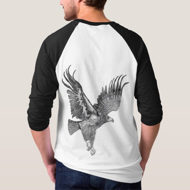 E8 FLY FREE EAGLES HARRIET OZZIE M OZZIE Es HOME T-Shirt (Back)