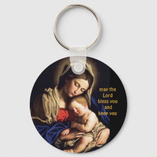 e-2 madonna and child keychain