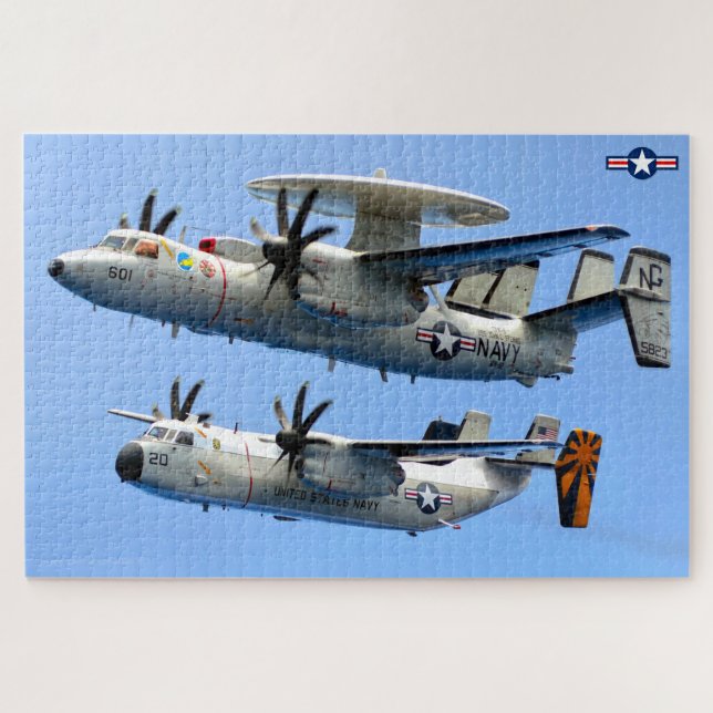 E-2C HAWKEYE and C-2A GREYHOUND (20x30 INCH) Jigsaw Puzzle (Horizontal)