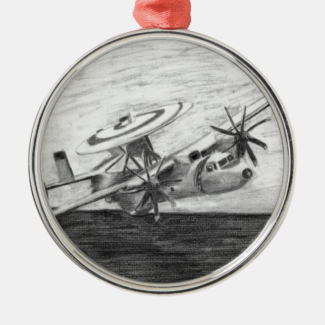E-2C Hawkeye (Screwtop) Metal Ornament (Front)