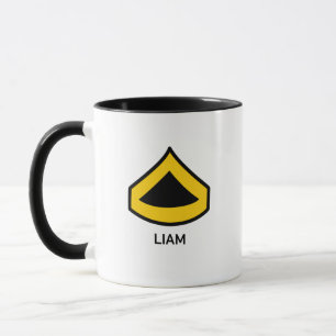 E-3 Private First Class US Army Rank Mug