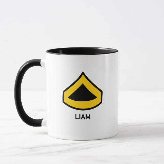 E-3 Private First Class US Army Rank Mug (Left)