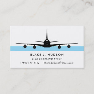 E-4B 747 Silhouette Pilot Business Card