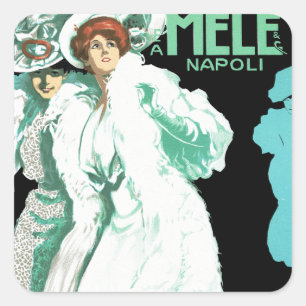 E. A. Mele ~ Women in White Square Sticker