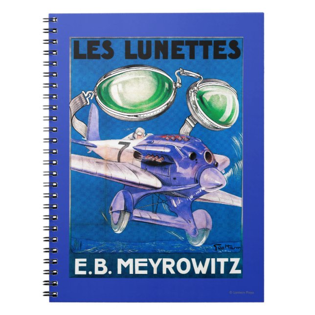 E.B. Meyrowitz Flying Goggles Advertisement Notebook (Front)