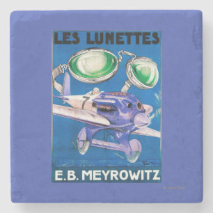 E.B. Meyrowitz Flying Goggles Advertisement Stone Coaster