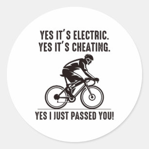 E-Bike Electric-Bike E-Cyclist Bicycling  Classic Round Sticker