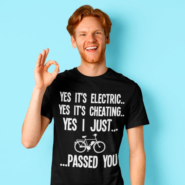 E-Bike Funny Electric Cycling For Bicycle Electron T-Shirt (Creator Uploaded)