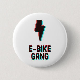E-bike Gang Mountain Biking  6 Cm Round Badge