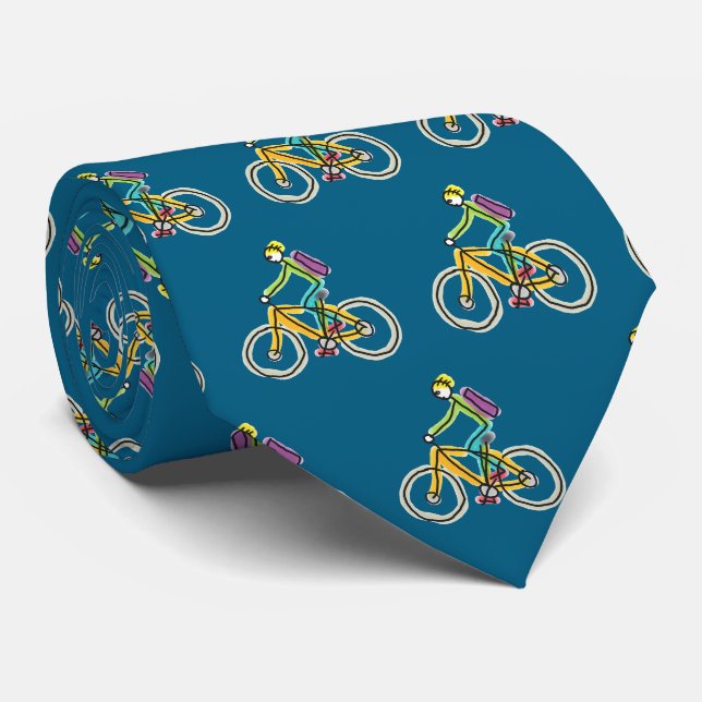 E-Bike Stickman Tie (Rolled)