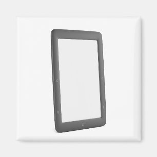 E-book reader on white magnet