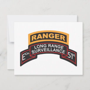 E Co 51st Infantry LRS Scroll, Ranger Tab