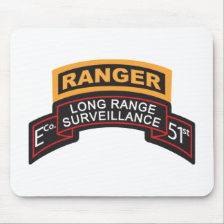 E Co 51st Infantry LRS Scroll, Ranger Tab Mouse Pad