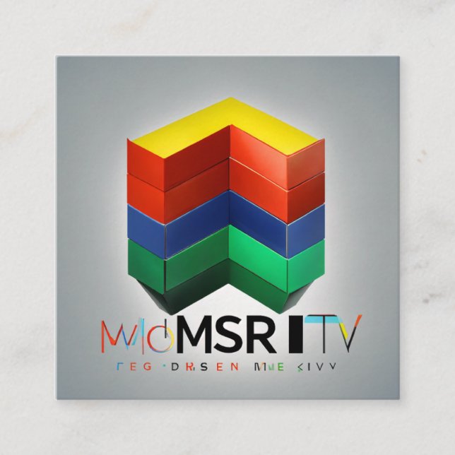 E-commerce Business Developer Square Business Card (Front)