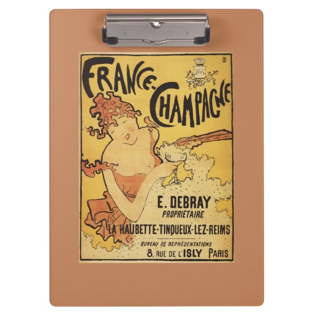 E. Debray Champagne Advertisement Poster Clipboard (Front)